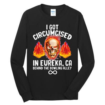 Circumcised Bowling Oddly Specific Humor Weird Funny Meme Tall Long Sleeve T-Shirt