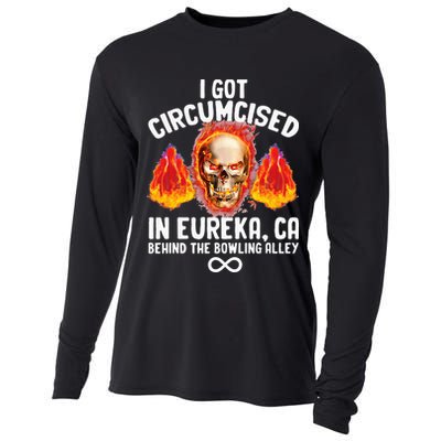Circumcised Bowling Oddly Specific Humor Weird Funny Meme Cooling Performance Long Sleeve Crew