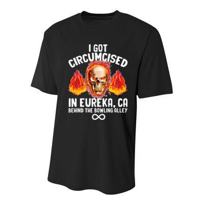Circumcised Bowling Oddly Specific Humor Weird Funny Meme Youth Performance Sprint T-Shirt