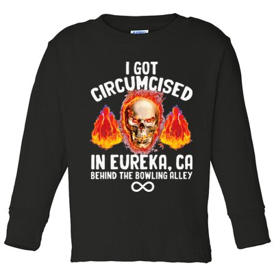 Circumcised Bowling Oddly Specific Humor Weird Funny Meme Toddler Long Sleeve Shirt