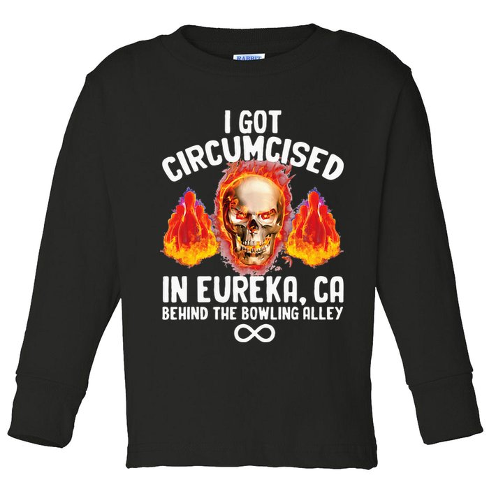 Circumcised Bowling Oddly Specific Humor Weird Funny Meme Toddler Long Sleeve Shirt