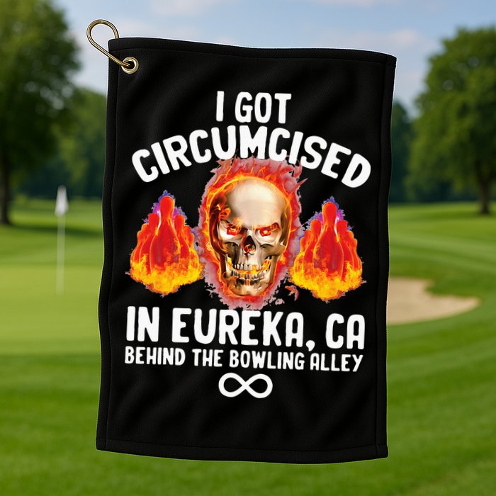 Circumcised Bowling Oddly Specific Humor Weird Funny Meme Golf Towel