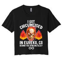 Circumcised Bowling Oddly Specific Humor Weird Funny Meme Crop Top