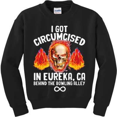Circumcised Bowling Oddly Specific Humor Weird Funny Meme Kids Sweatshirt