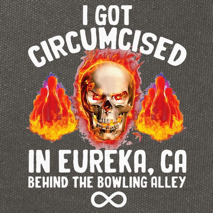 Circumcised Bowling Oddly Specific Humor Weird Funny Meme Cotton Canvas Backpack