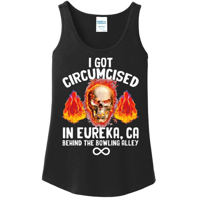 Circumcised Bowling Oddly Specific Humor Weird Funny Meme Ladies Essential Tank