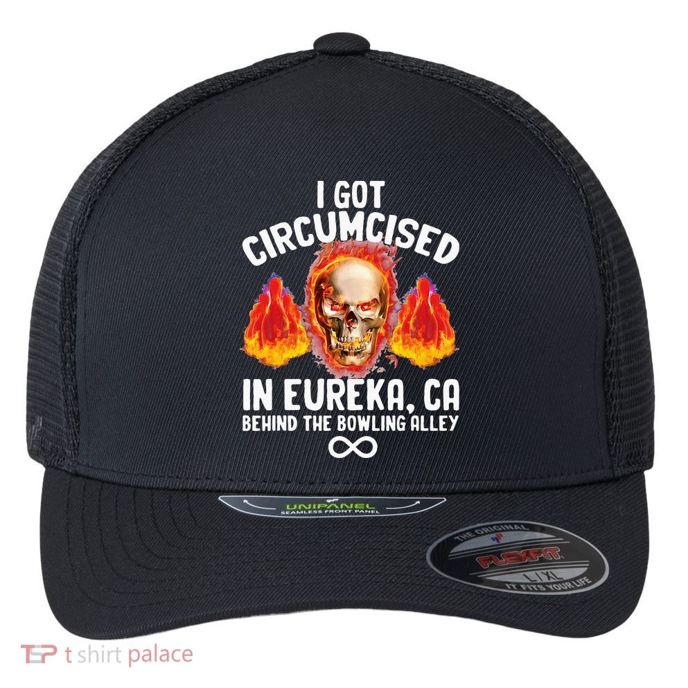 Circumcised Bowling Oddly Specific Humor Weird Funny Meme Flexfit Unipanel Trucker Cap