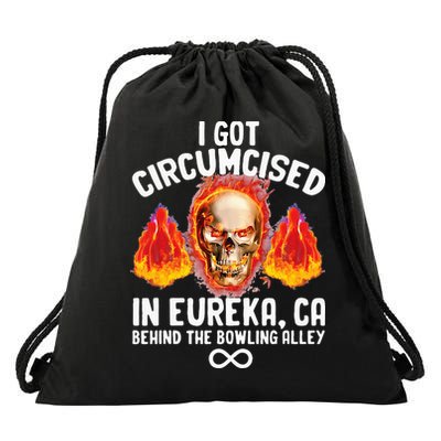 Circumcised Bowling Oddly Specific Humor Weird Funny Meme Drawstring Bag
