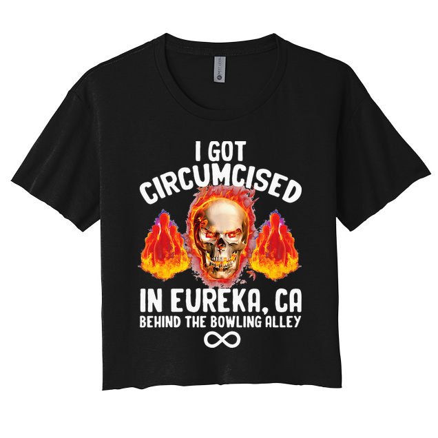 Circumcised Bowling Oddly Specific Humor Weird Funny Meme Crop Top