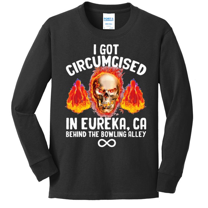 Circumcised Bowling Oddly Specific Humor Weird Funny Meme Kids Long Sleeve Shirt