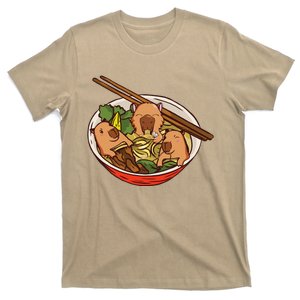 Capybara Bowl Of Ramen Funny Capibara T-Shirt