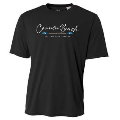 Cannon Beach Oregon Oars Cooling Performance Crew T-Shirt