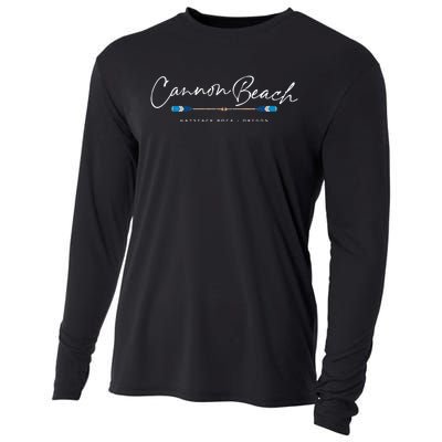 Cannon Beach Oregon Oars Cooling Performance Long Sleeve Crew