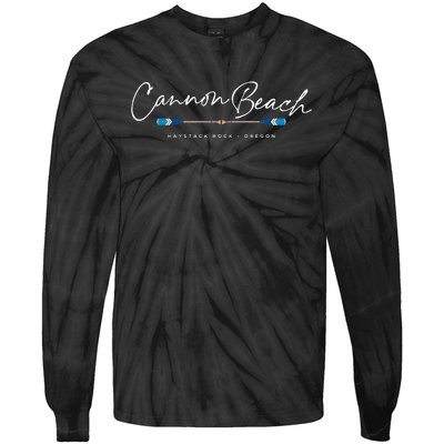 Cannon Beach Oregon Oars Tie-Dye Long Sleeve Shirt