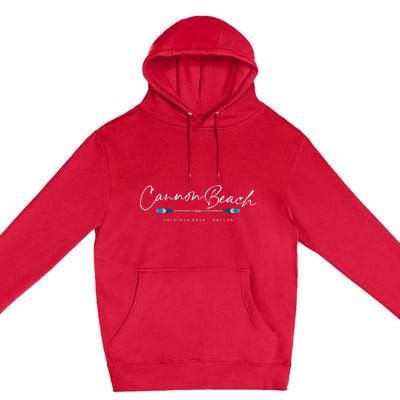 Cannon Beach Oregon Oars Premium Pullover Hoodie