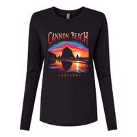 Cannon Beach Oregon Travel Summer Family Vacation Womens Cotton Relaxed Long Sleeve T-Shirt