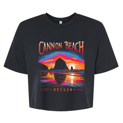 Cannon Beach Oregon Travel Summer Family Vacation Bella+Canvas Jersey Crop Tee