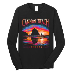 Cannon Beach Oregon Travel Summer Family Vacation Long Sleeve Shirt