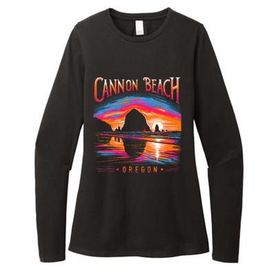 Cannon Beach Oregon Travel Summer Family Vacation Womens CVC Long Sleeve Shirt