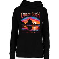 Cannon Beach Oregon Travel Summer Family Vacation Womens Funnel Neck Pullover Hood