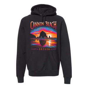 Cannon Beach Oregon Travel Summer Family Vacation Premium Hoodie