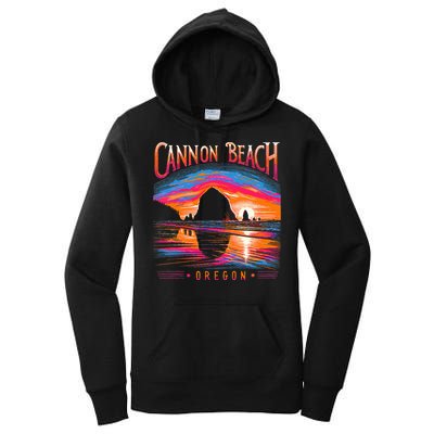 Cannon Beach Oregon Travel Summer Family Vacation Women's Pullover Hoodie