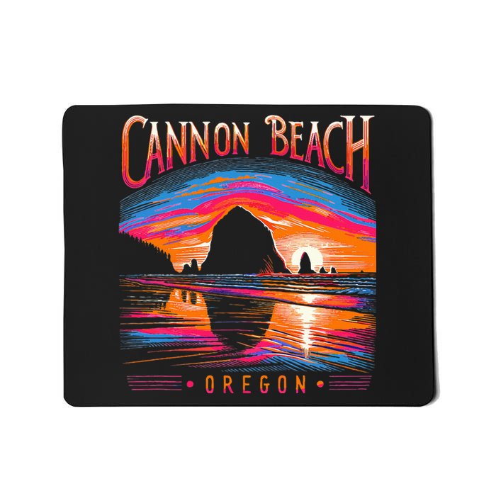 Cannon Beach Oregon Travel Summer Family Vacation Mousepad