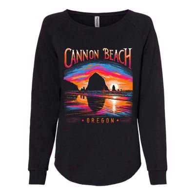 Cannon Beach Oregon Travel Summer Family Vacation Womens California Wash Sweatshirt