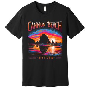 Cannon Beach Oregon Travel Summer Family Vacation Premium T-Shirt