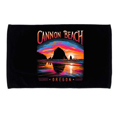 Cannon Beach Oregon Travel Summer Family Vacation Microfiber Hand Towel