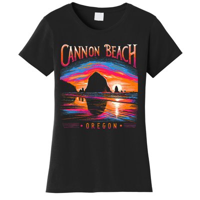 Cannon Beach Oregon Travel Summer Family Vacation Women's T-Shirt