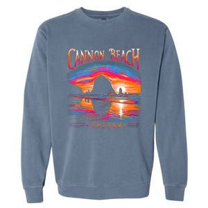 Cannon Beach Oregon Travel Summer Family Vacation Garment-Dyed Sweatshirt