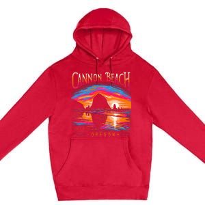 Cannon Beach Oregon Travel Summer Family Vacation Premium Pullover Hoodie