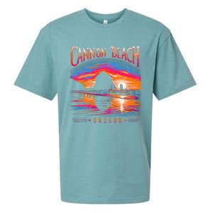 Cannon Beach Oregon Travel Summer Family Vacation Sueded Cloud Jersey T-Shirt