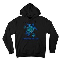 Cannon Beach Oregon Sea Blue Tribal Turtle Hoodie