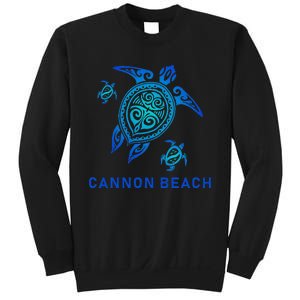 Cannon Beach Oregon Sea Blue Tribal Turtle Sweatshirt