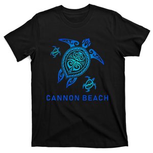 Cannon Beach Oregon Sea Blue Tribal Turtle T-Shirt