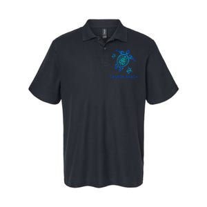 Cannon Beach Oregon Sea Blue Tribal Turtle Softstyle Adult Sport Polo