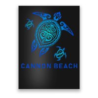 Cannon Beach Oregon Sea Blue Tribal Turtle Poster