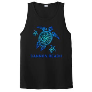 Cannon Beach Oregon Sea Blue Tribal Turtle PosiCharge Competitor Tank