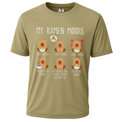 Capybara Bowl Of Ramen My Ramen Moods Funny Capibara Cooling Performance Crew T-Shirt