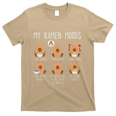 Capybara Bowl Of Ramen My Ramen Moods Funny Capibara T-Shirt