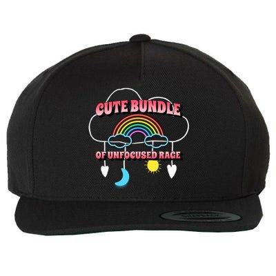 Cute Bundle Of Unfocused Rage Rainbow Pastel Goth Kawaii Cool Gift Wool Snapback Cap