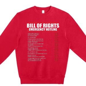 Constitution Bill Of Rights Emergency Hotline Amendment 110 Premium Crewneck Sweatshirt