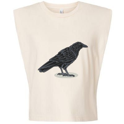 Crow Bird O White Surface Garment-Dyed Women's Muscle Tee