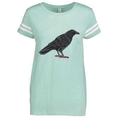 Crow Bird O White Surface Enza Ladies Jersey Football T-Shirt