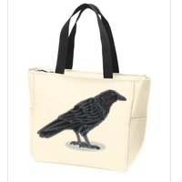 Crow Bird O White Surface Zip Tote Bag