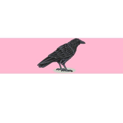 Crow Bird O White Surface Bumper Sticker