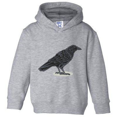 Crow Bird O White Surface Toddler Hoodie