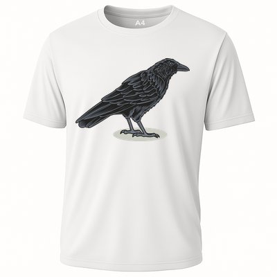 Crow Bird O White Surface Cooling Performance Crew T-Shirt